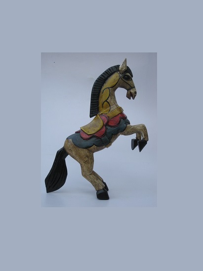 CARVED HORSES / Carved horse 13 inch tall handpainted / This beautiful horse was hand carved and hand painted by a skillful artisan in the state of Guanajuato in Mexico, and will be a great decoration for your house or your office.